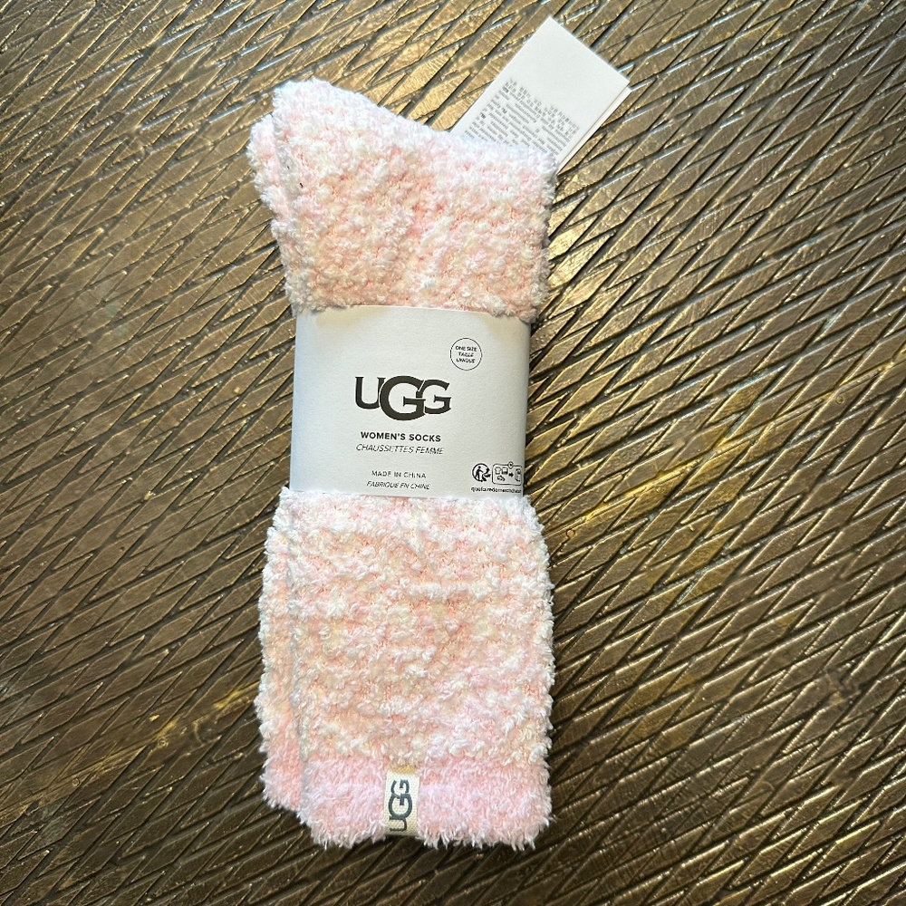 UGG women's fluffy crew socks NWT